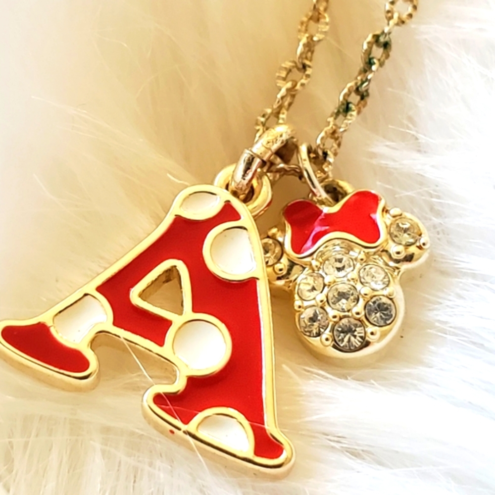 Swarovski crystal Minnie Mouse necklace